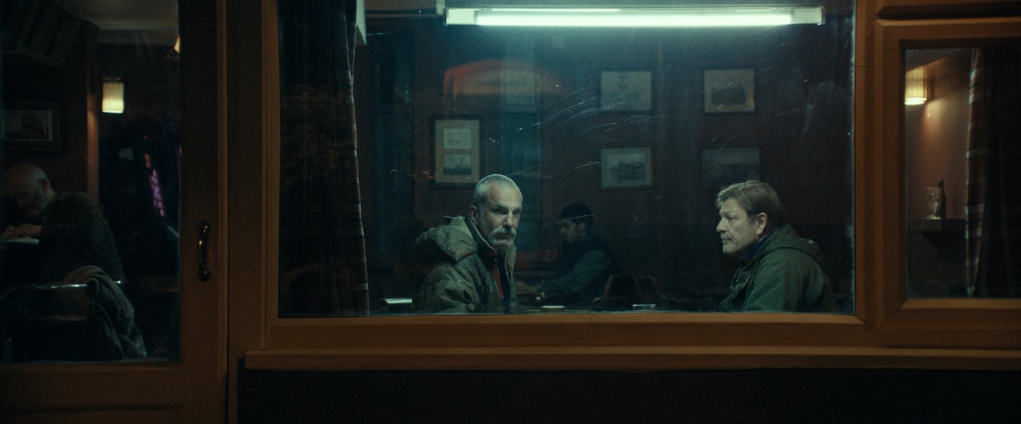 Daniel Day-Lewis as Ray, left, and Sean Bean as Jem in director Ronan Day-Lewis's "Anemone."