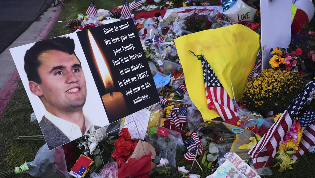 The plans for Charlie Kirk's memorial service were announced by Turning Point USA, the company he c...
