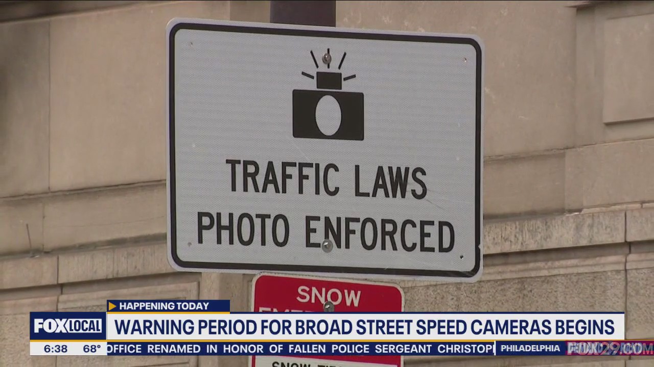 Broad Street speed camera warning period begins Monday