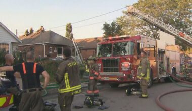 2 firefighters hurt, several homes evacuated after fire at East York house