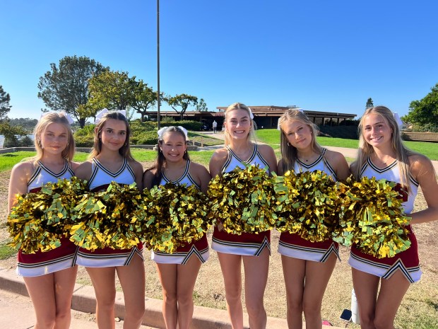 TPHS cheerleaders at the Back-to-School Night where the Torrey Pines...
