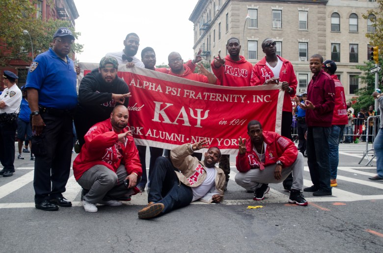 The Kappa Alpha Psi fraternity got together after the African American Day Parade. Sept 21, 2014. (93023)