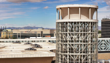 The Salt Palace near the Delta Center in Salt Lake City on Wednesday, May 8, 2024. Jazz owner Ryan ...