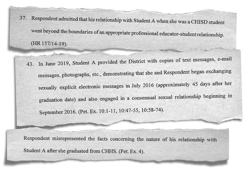 Excerpts from Texas Education Agency hearing examiner’s report