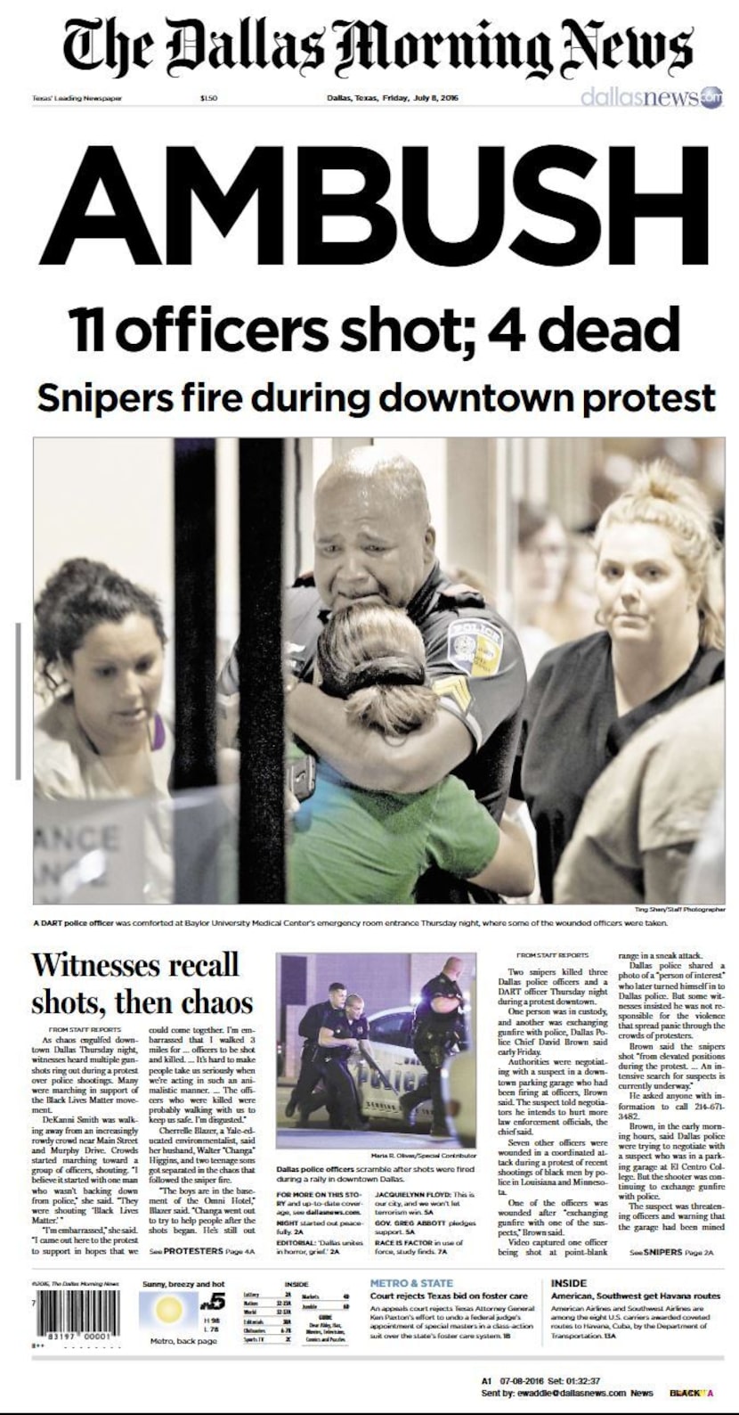 Downtown Dallas ambush: July 8, 2016