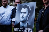 The New York Young Republicans Club holds a vigil for Turning Point USA CEO and co-founder...