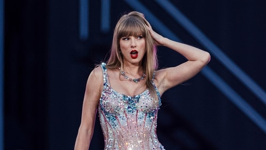 Taylor Swift graced the new album cover for The Life Of A Showgirl with a $27K sapphire ring.(AFP)