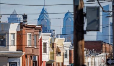 The city skyline seen from West Philadelphia in January.