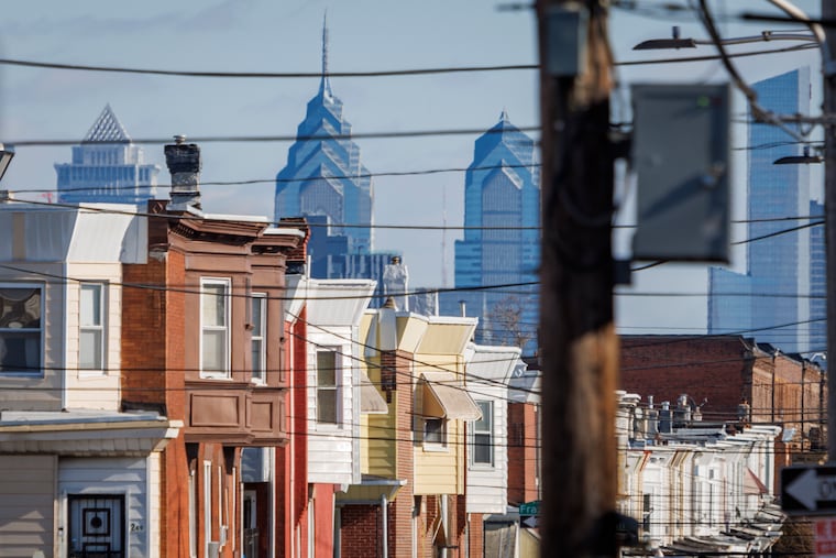 The city skyline seen from West Philadelphia in January.