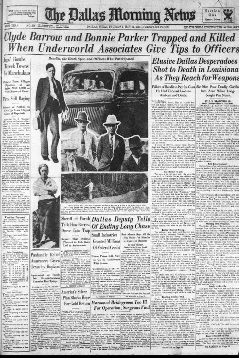 Bonnie and Clyde killed by police: May 24, 1934