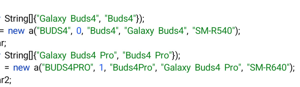 Galaxy Buds 4 code 2