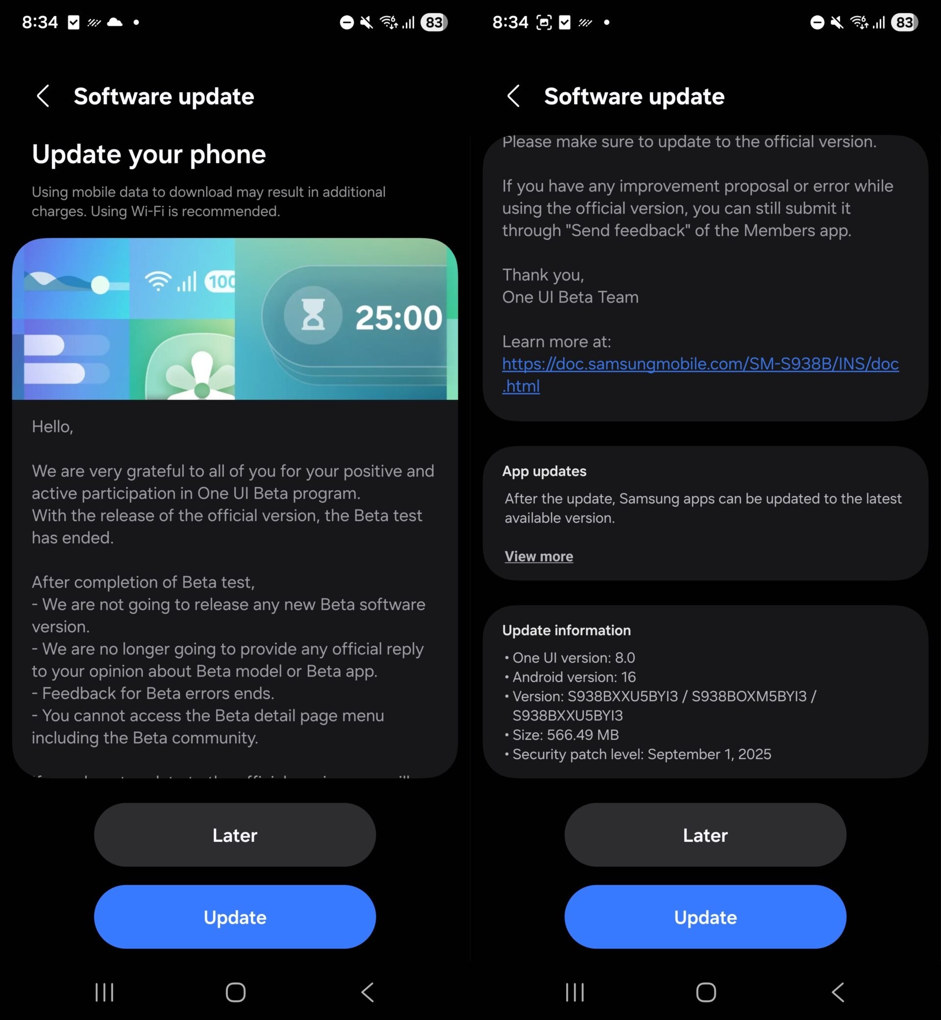galaxy s25 one ui 8 official india