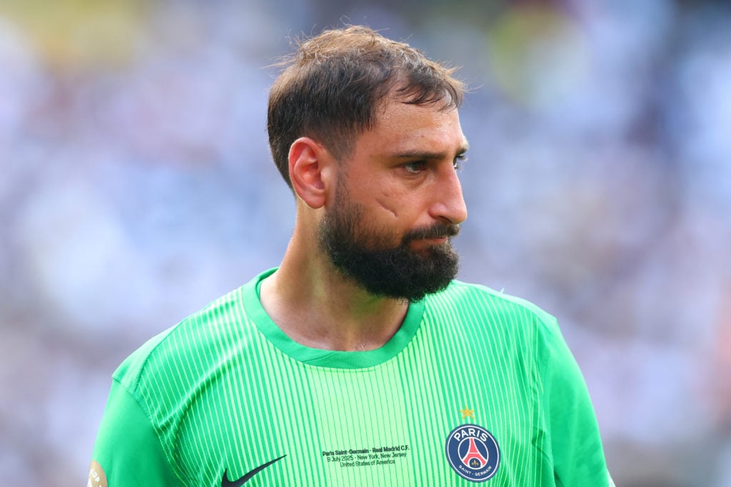 Gianluigi Donnarumma of Paris Saint-Germain looks on during the FIFA Club World Cup 2025 semi-final match between Paris Saint-Germain and Real Madrid