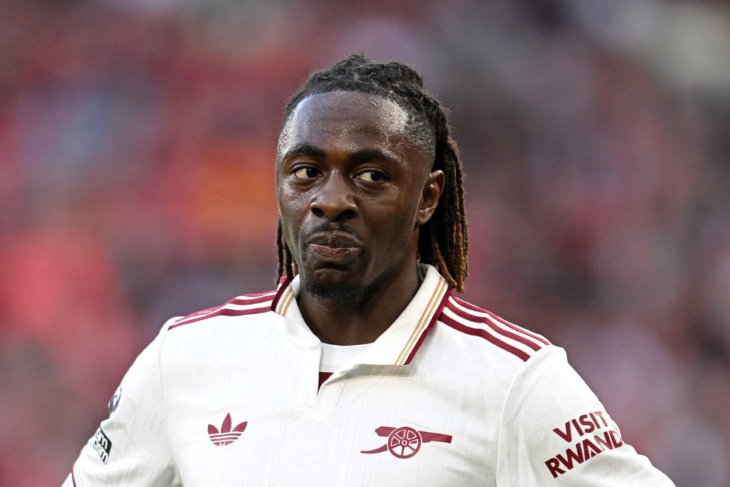 Eberechi Eze looks on during Liverpool v Arsenal
