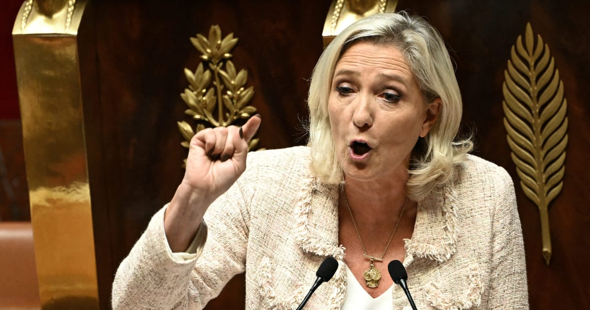 Le Pen turns the screw on Macron ahead of crunch budget talks – POLITICO