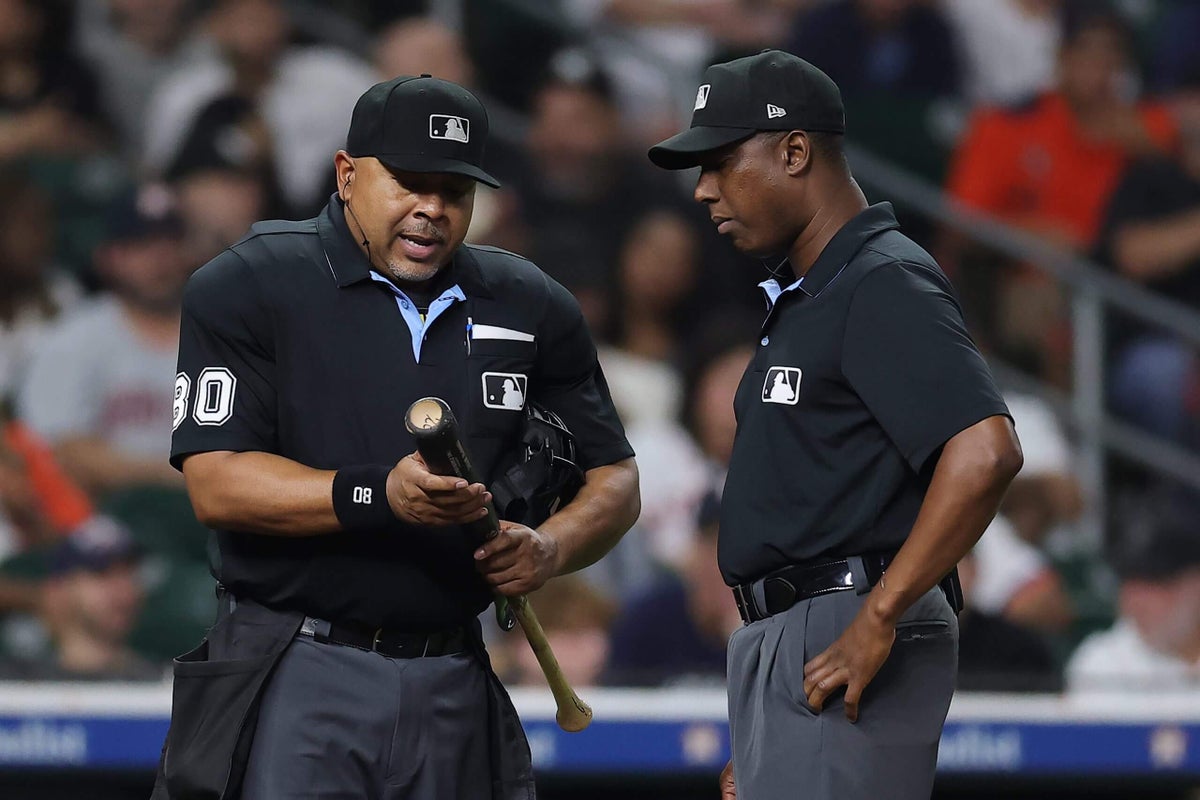 Astros’ Taylor Trammell has bat confiscated after Yankees question its legality