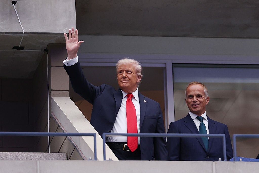 Donald Trump watched the US Open final between Carlos Alcaraz and Jannik Sinner