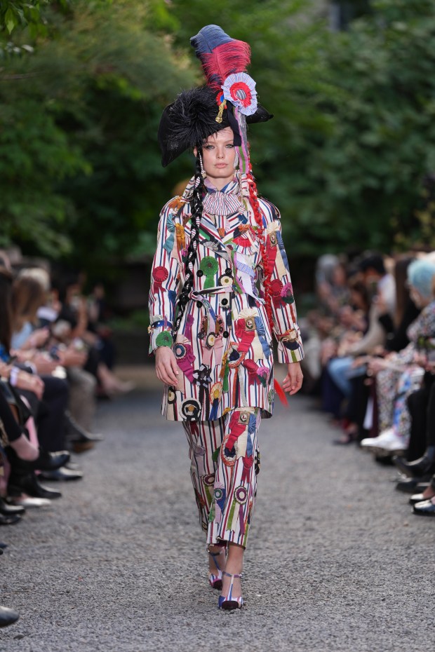 NEW YORK, NEW YORK - SEPTEMBER 10: A model walks the runway at the Libertine SS26 Love Revolution runway show during New York Fashion Week on September 10, 2025 in New York City. (Photo by Victor Pagan/Getty Images)