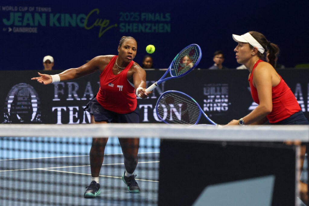 Taylor Townsend and Jessica Pegula in action at the Billie Jean King Cup.