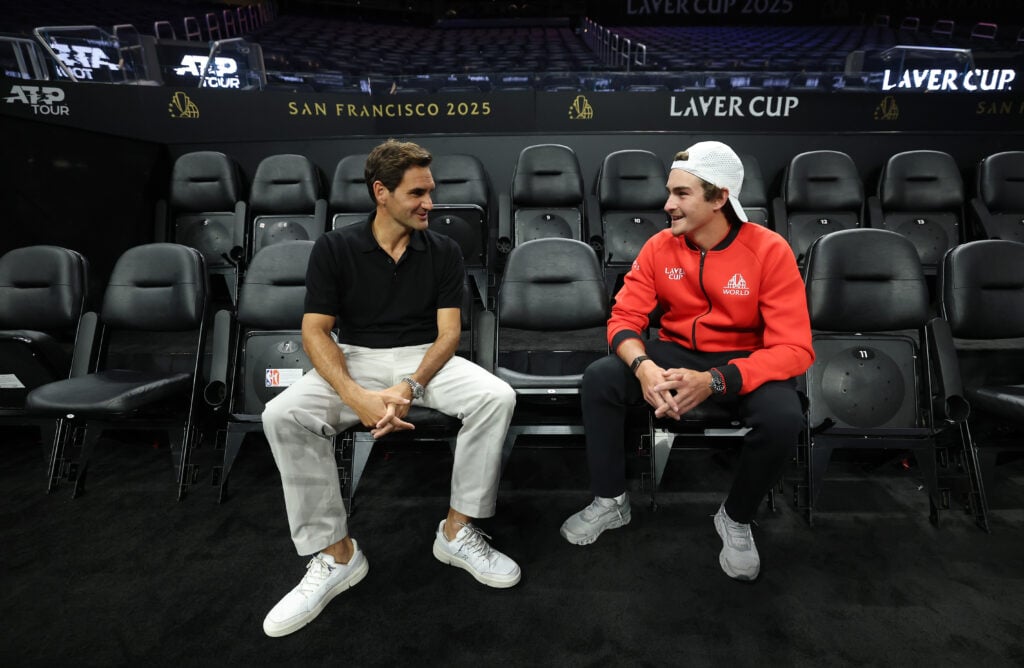 Roger Federer and Joao Fonseca talk ahead of the 2025 Laver Cup