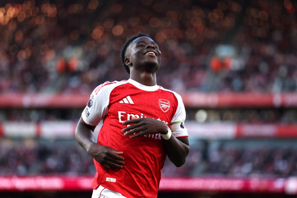 Bukayo Saka during Arsenal's draw with Manchester City.