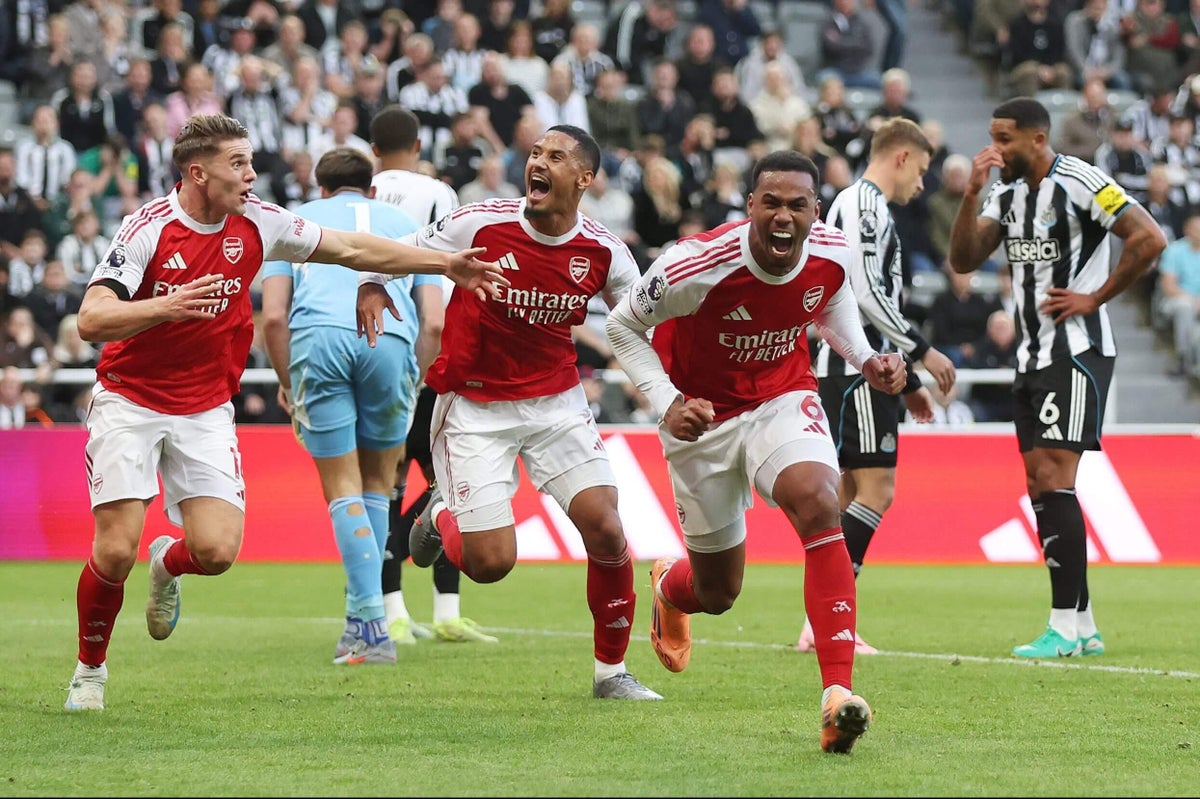 Newcastle 1 Arsenal 2: Gabriel’s redemption? Livramento blow? Calafiori towel incident?