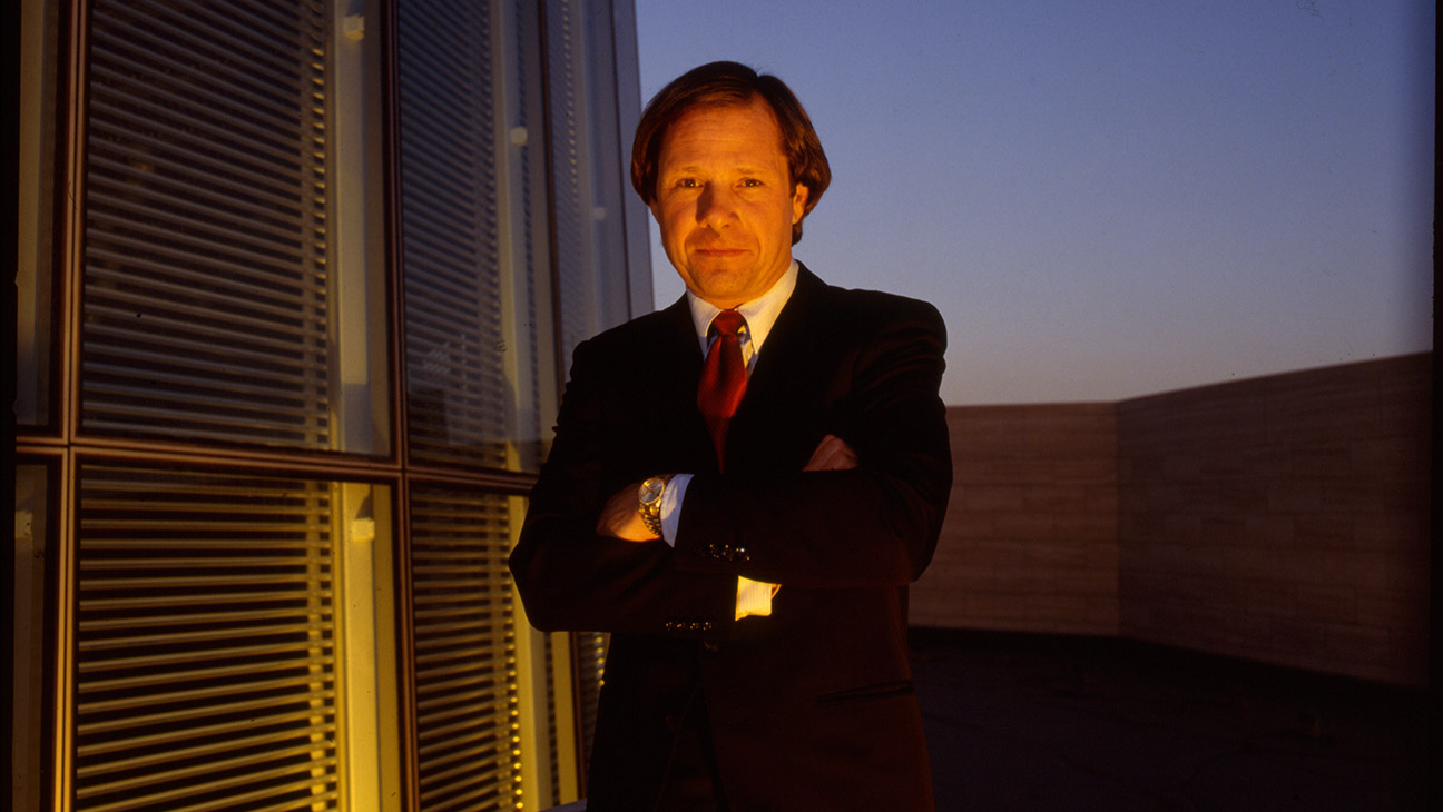 Portrait of American film executive Michael Ovitz, co-founder the Creative Artists Agency, Los Angeles, California, 1987.
