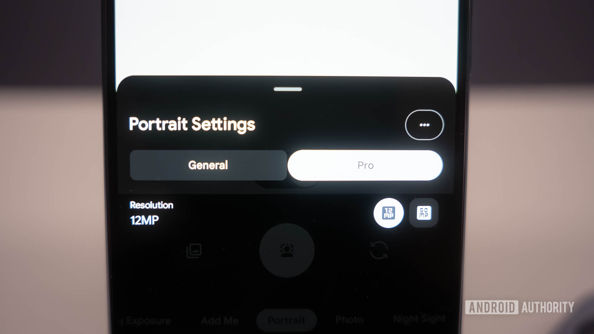 Google Pixel 50MP Portrait Mode Setting