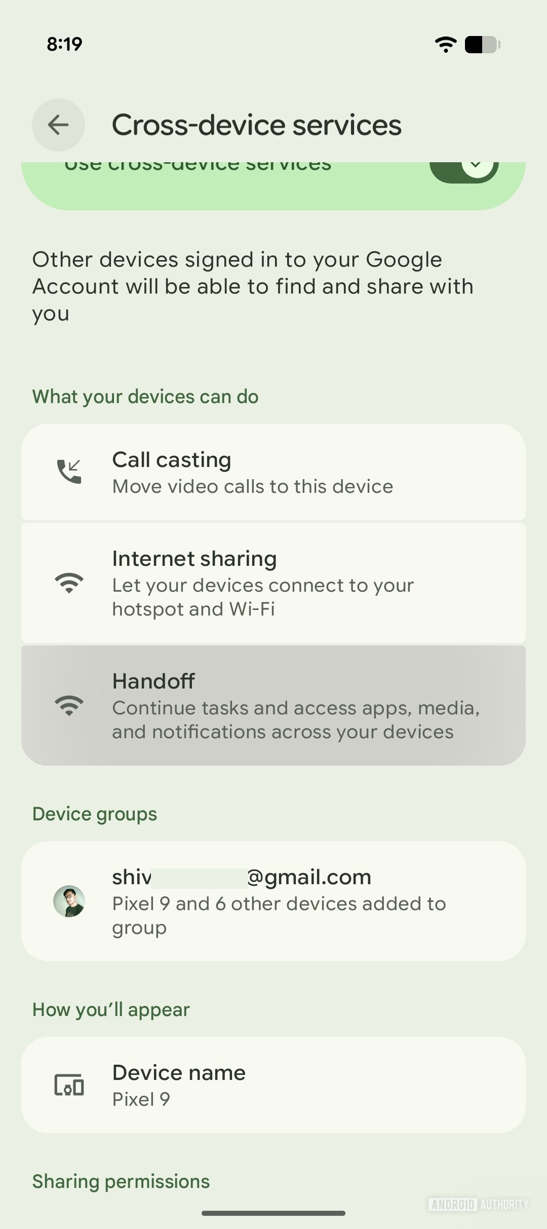 Google Play Services Handoff feature in Cross Device services (2)