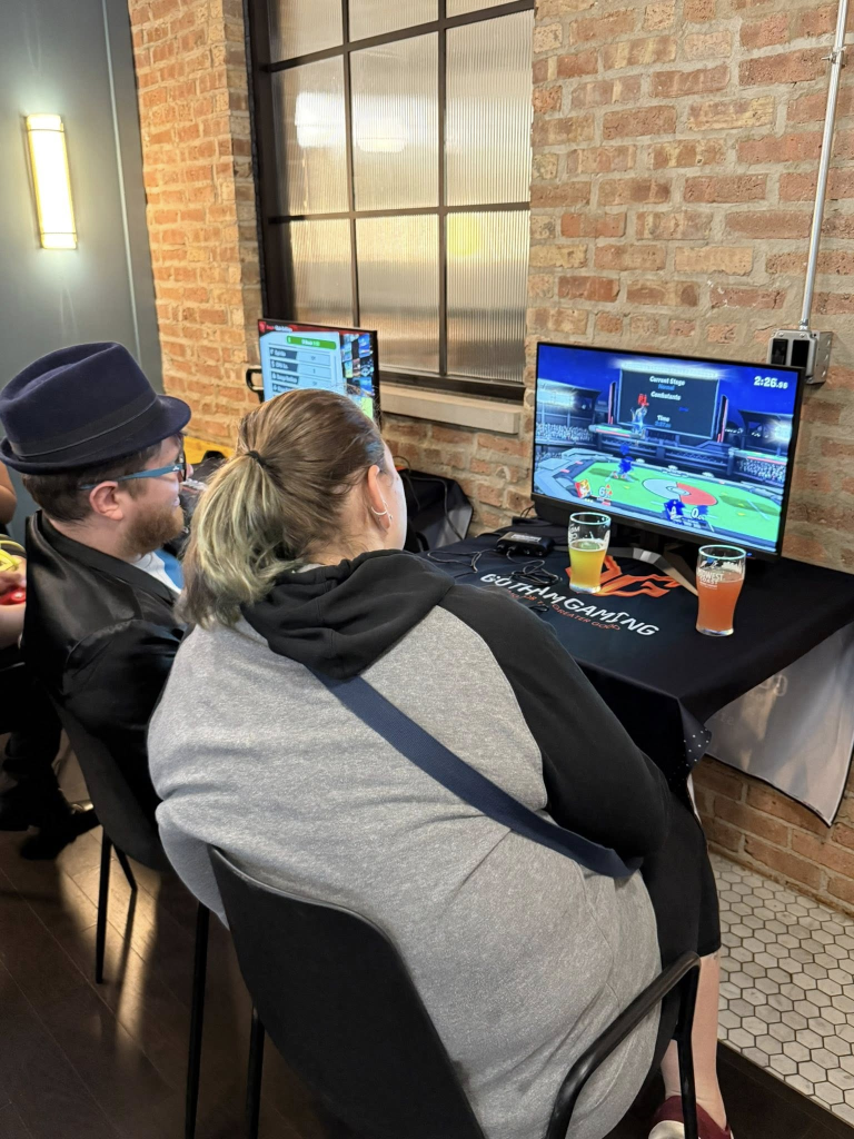 Gotham Gaming's Gamer Gatherings include stations where people can play Play Station 5 or Nintendo Switch 2 consoles. Photo provided by Gotham Gaming