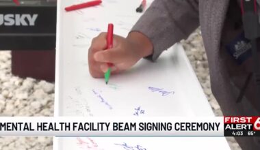 Douglas County leaders hold beam signing ceremony for new mental health center