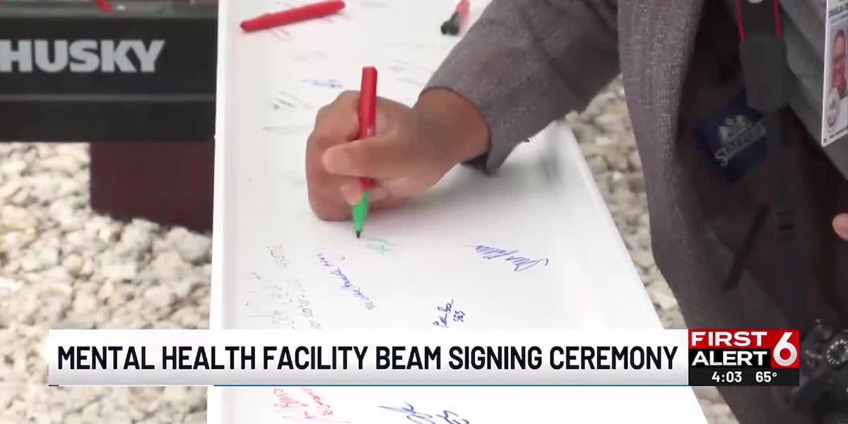 Douglas County leaders hold beam signing ceremony for new mental health center