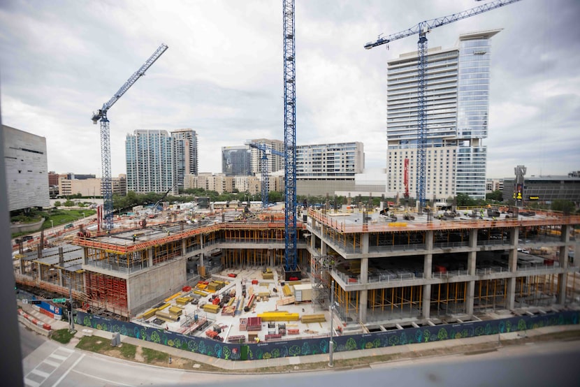 Construction continues at the Goldman Sachs’ NorthEnd campus at 2323 North Field Street in...
