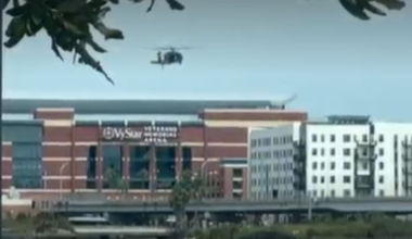 Did you see them? Black Hawk helicopters spotted hovering over VyStar Arena as authorities rappel from aircraft
