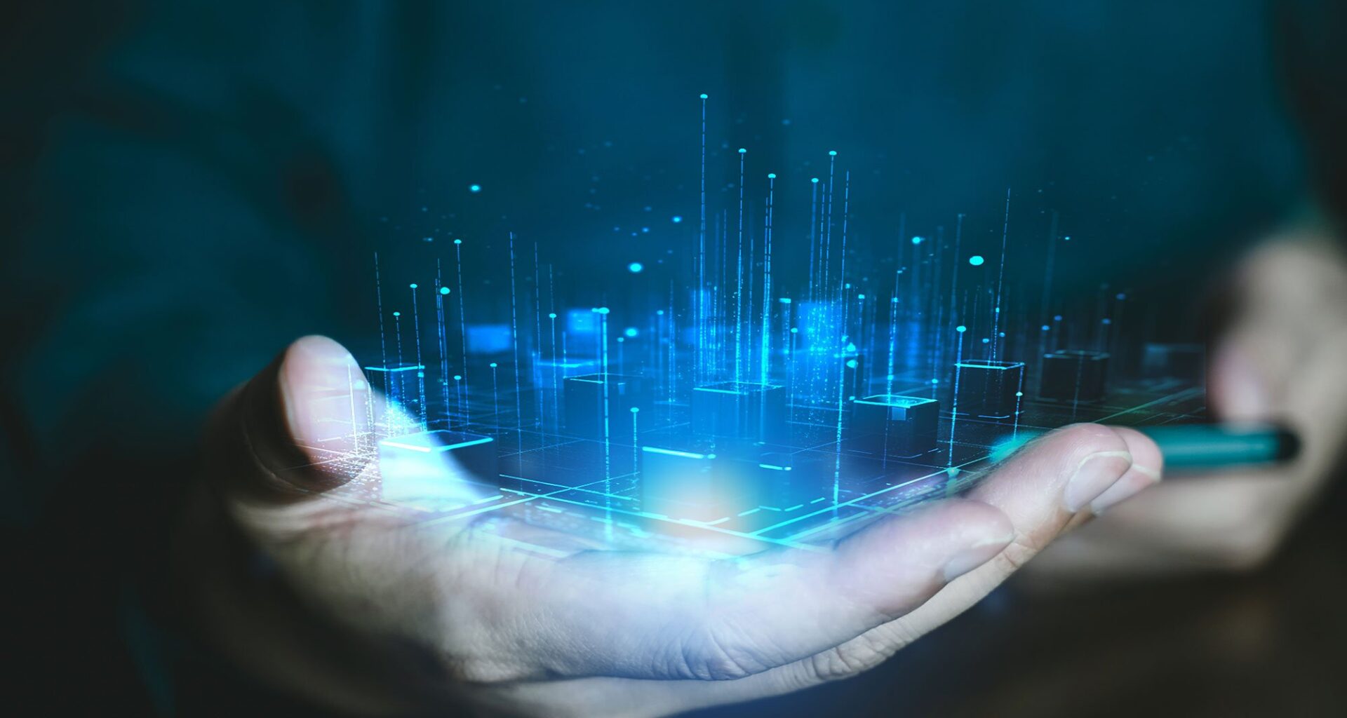 Hologram Hand Smartphone