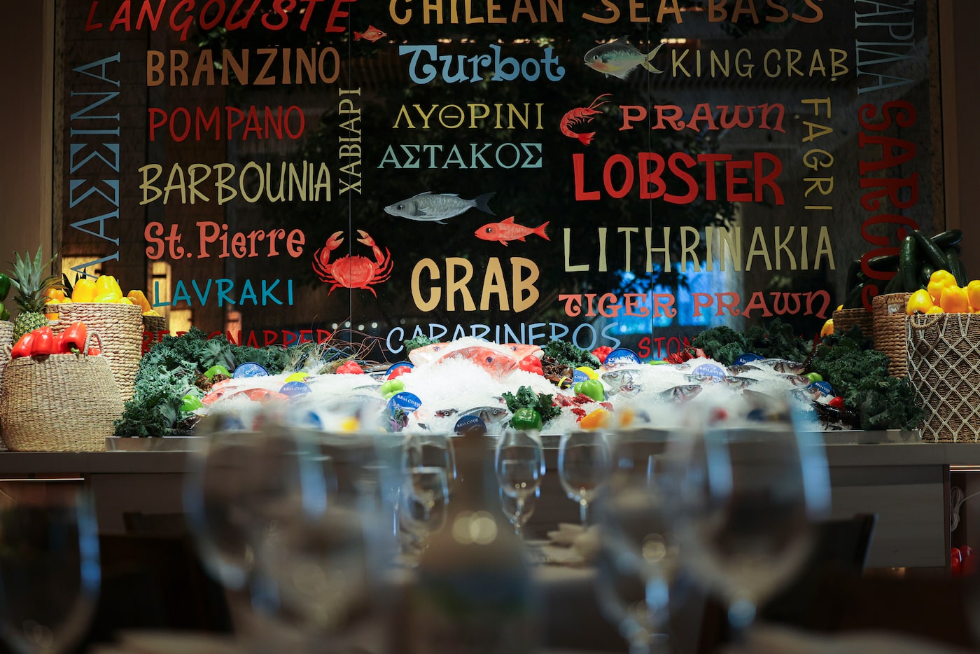 Avra's fish market shows off which seafood options were flown into Dallas that day. The...
