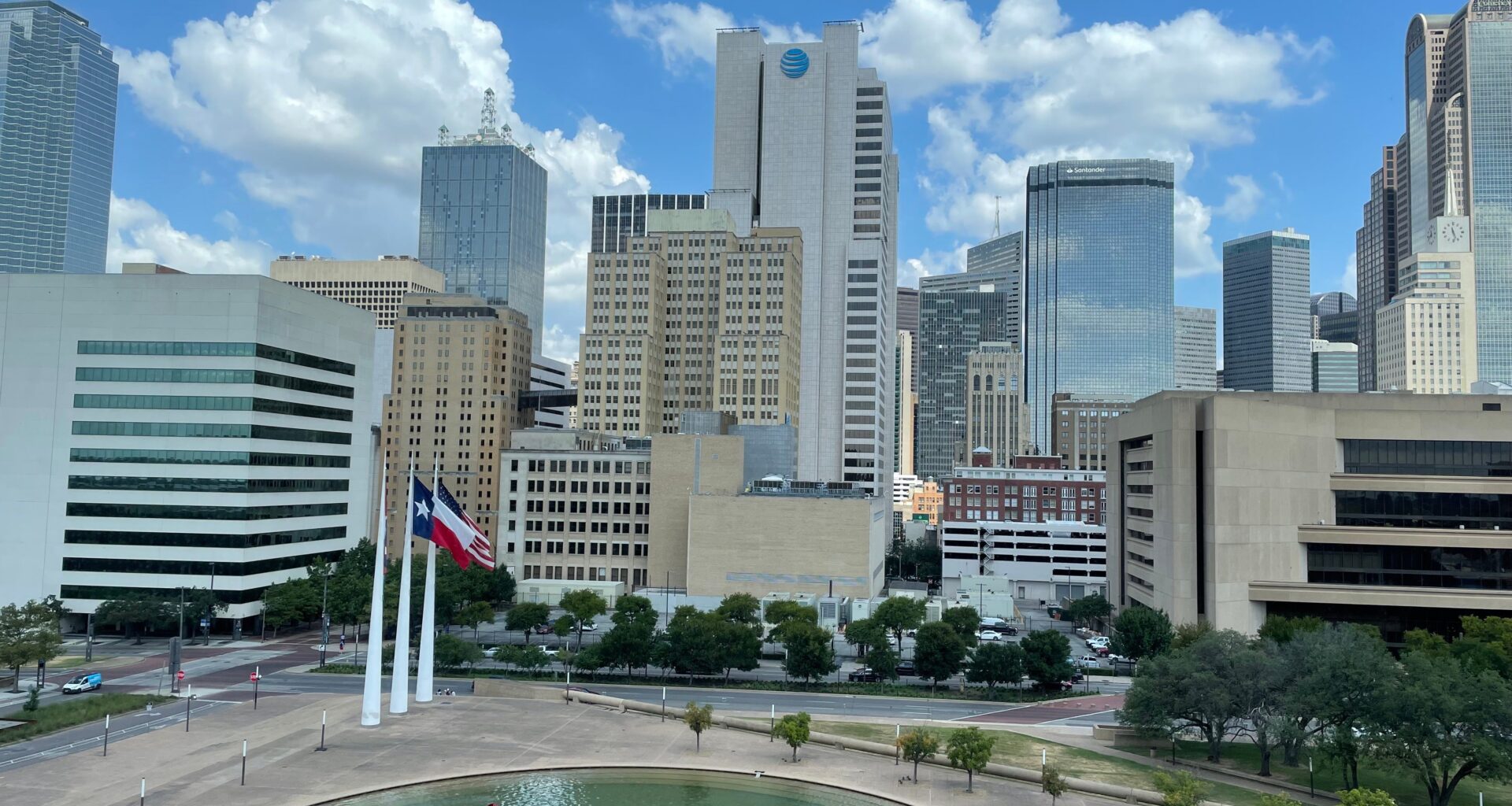 Downtown Dallas viewed from Dallas City Hall