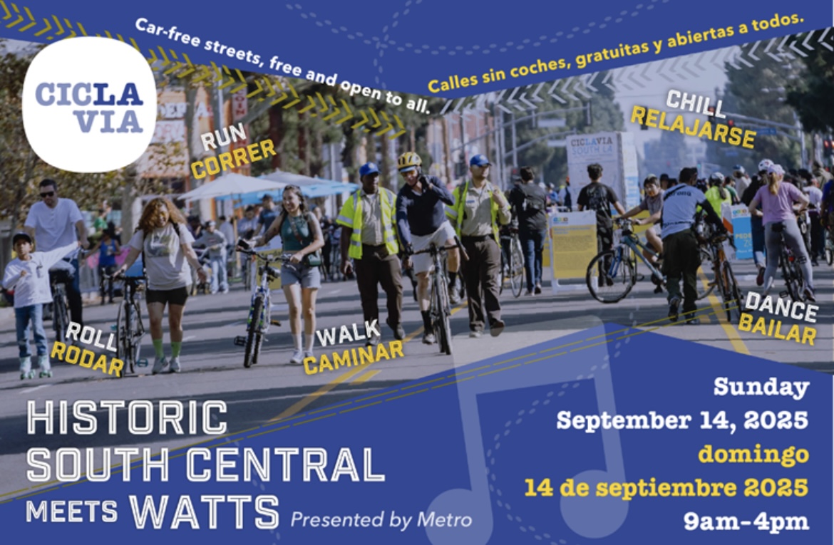 CicLAvia Closes Traffic to Welcome Runners, Cyclists and Skaters to Explore South Central, Watts