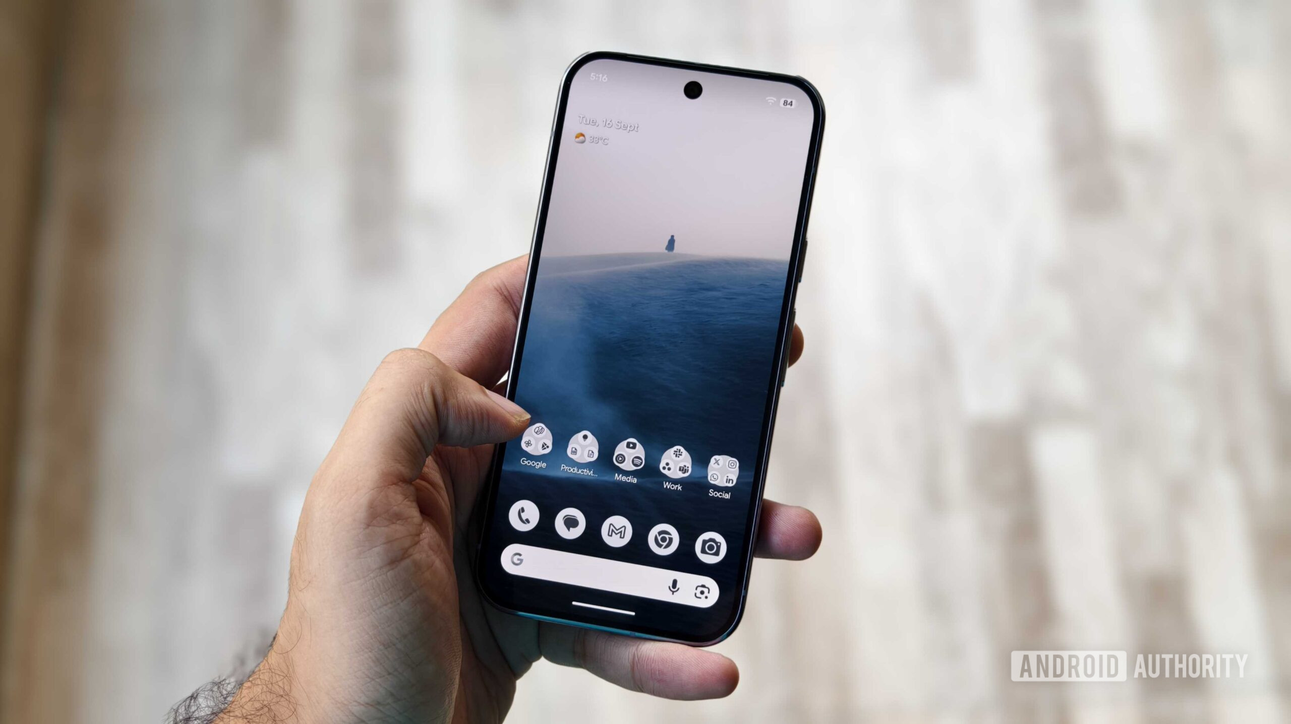 Google Pixel 10 Pro screen.