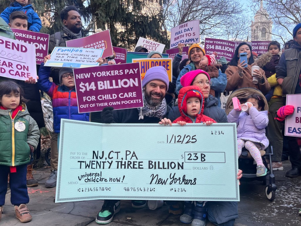 Young NYC parents squeezed by child care costs playing crucial role in the mayoral race