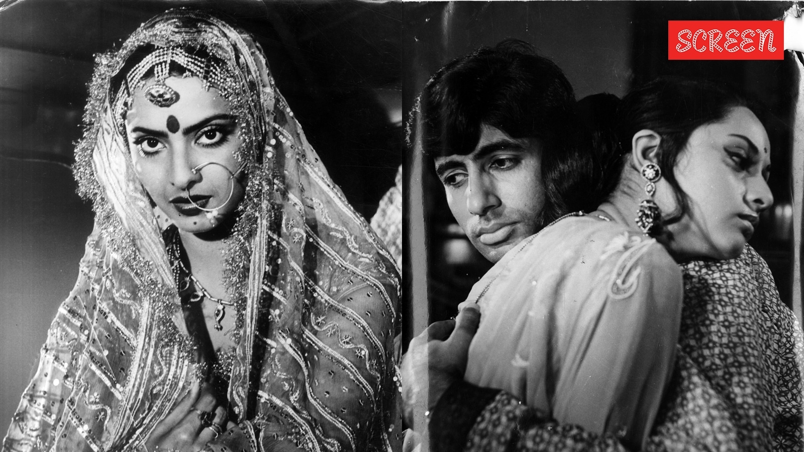 Jaya Bachchan and Amitabh Bachchan with Rekha