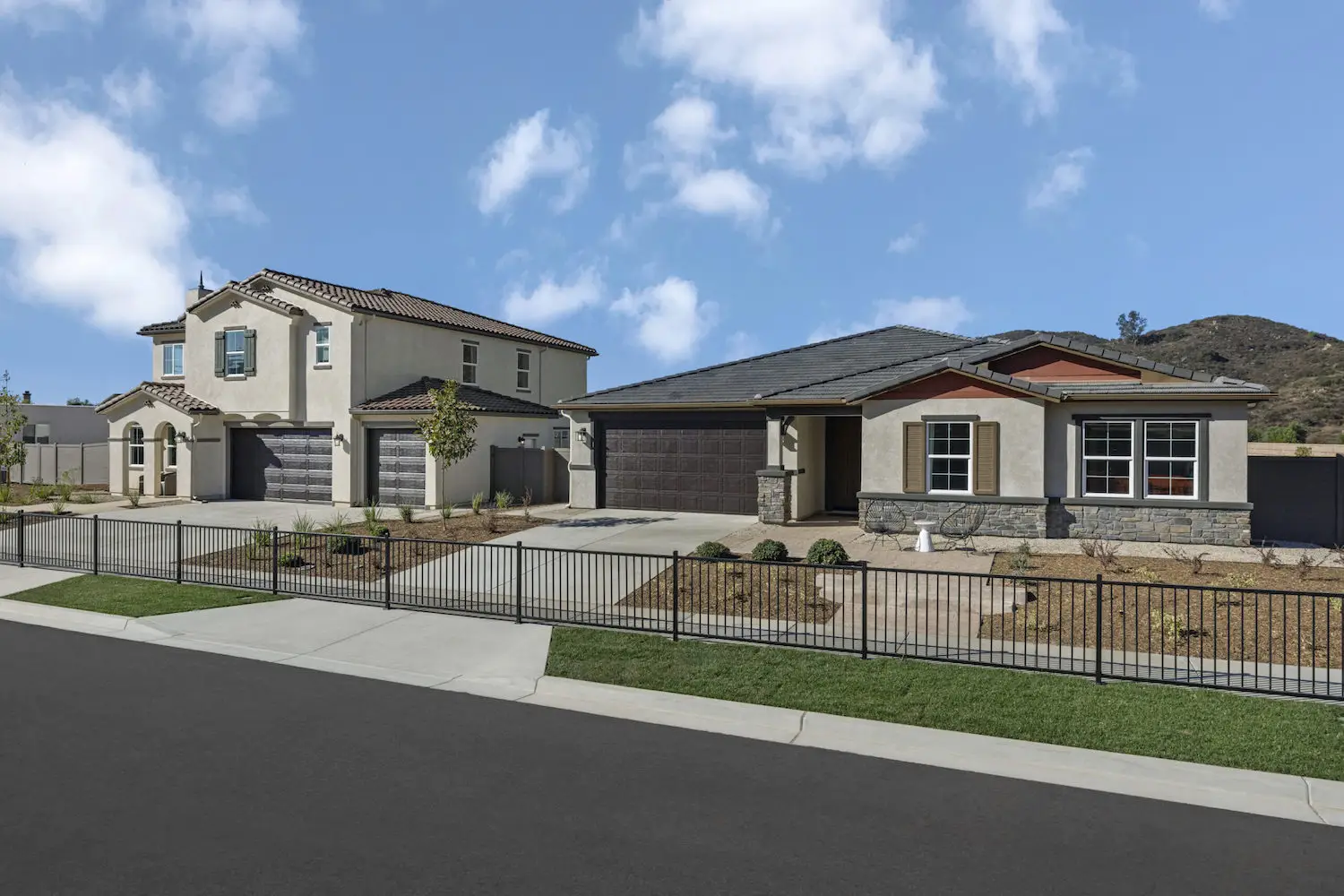 New homes in Escondido's Dixon Trail housing development featuring  Insurance Institute for Business & Home Safety Wildlife Prepared Home Plus certification