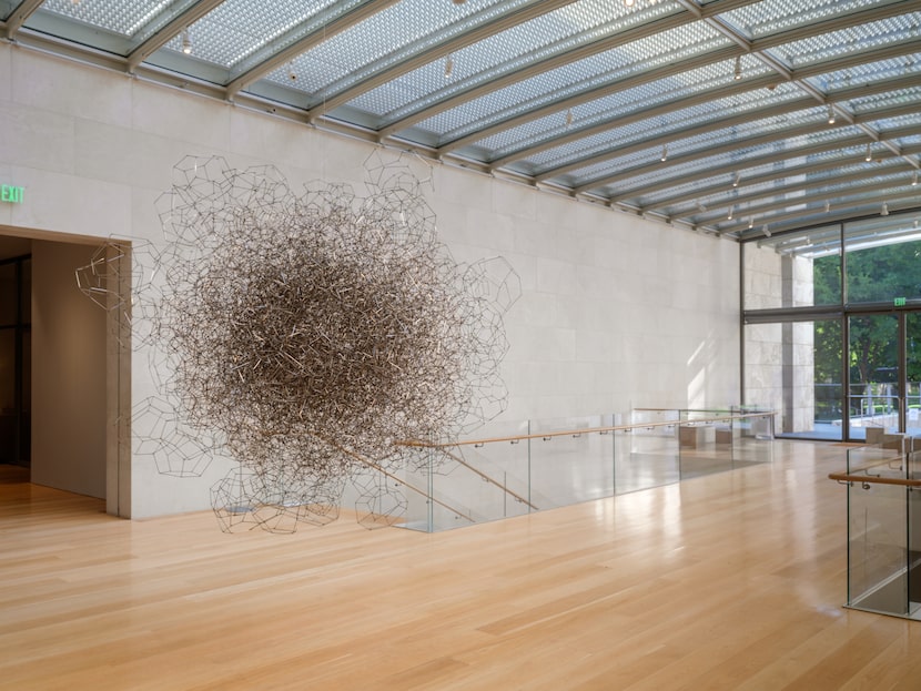 "Drift VI," in the Nasher Sculpture Center's entrance gallery is artist Antony Gormley's...