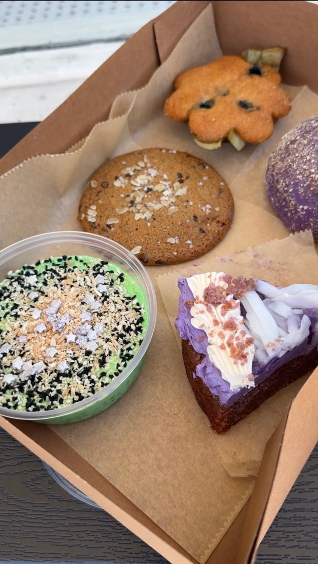 Pandan sago, blueberry cornbread bibingka, ube pandesal and other pastries...