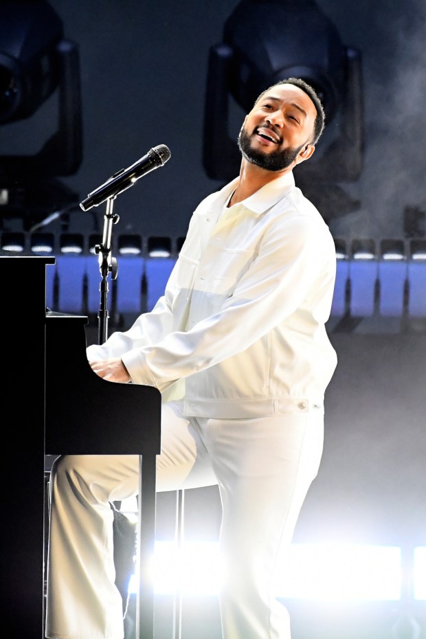 John Legend performs at the Hollywood Bowl in Los Angeles...
