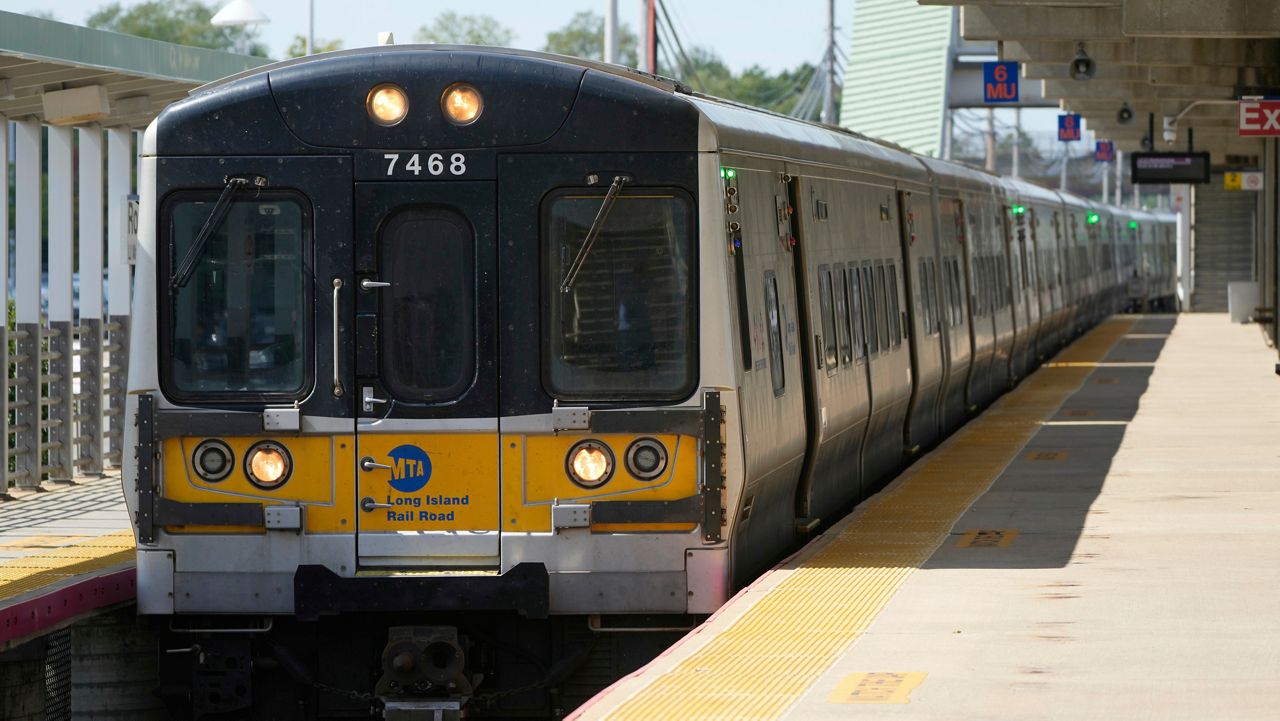 An LIRR train. (AP Photo/Seth Wenig)