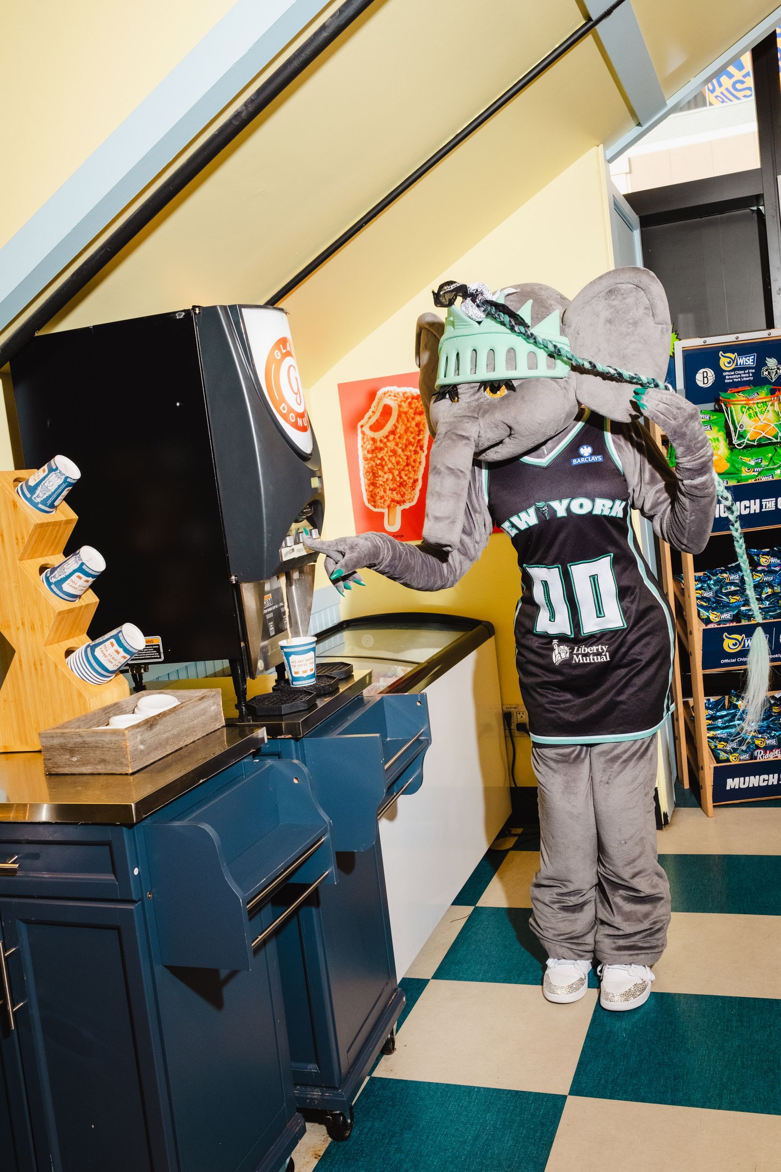 How The New York Liberty's Mascot Ellie the Elephant Gets Ready on Game Day