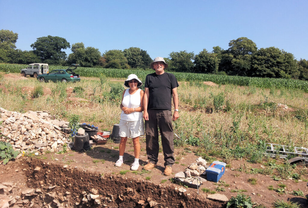 Purbeck archaeologist Lilian Ladle and the late Mark Corney on the dig site in Worth Matravers