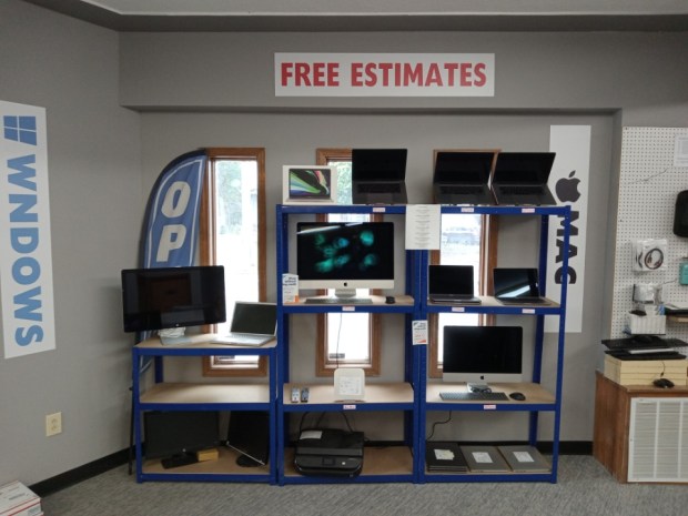 The inside of PCS Computers in Elyria. Weston Smale is the owner of the business. (Bob Stascak - For The Morning Journal)
