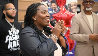 McClinton holds bookbag event in Darby